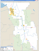 Pocatello Metro Area Wall Map Basic Style