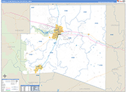 Pueblo Metro Area Wall Map Basic Style