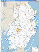 Salisbury Metro Area Wall Map Basic Style