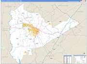 Sumter Metro Area Wall Map Basic Style