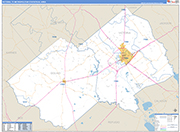 Victoria Metro Area Wall Map Basic Style