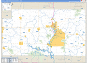 Wausau Metro Area Wall Map Basic Style