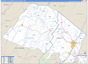 Winchester Metro Area Wall Map Basic Style