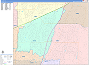 Allen  Wall Map Color Cast Style