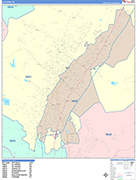 Altoona  Wall Map Color Cast Style