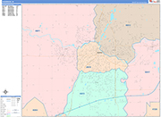 Anderson  Wall Map Color Cast Style