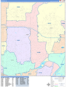 Arcadia  Wall Map Color Cast Style