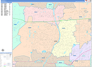 Aurora  Wall Map Color Cast Style