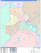 Beaumont  Wall Map Color Cast Style