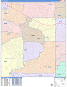 Beaverton Wall Map Color Cast Style