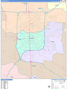 Bloomington  Wall Map Color Cast Style