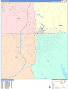 Bloomington  Wall Map Color Cast Style