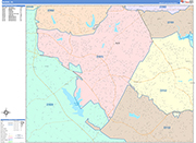 Burke Wall Map Color Cast Style