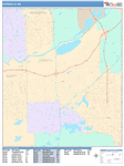Burnsville  Wall Map Color Cast Style
