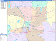 Canton  Wall Map Color Cast Style