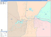 Casper  Wall Map Color Cast Style