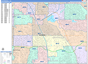 Centennial  Wall Map Color Cast Style