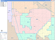 Cerritos  Wall Map Color Cast Style