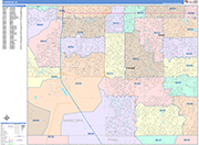 Chandler  Wall Map Color Cast Style