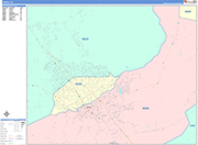 Chico  Wall Map Color Cast Style