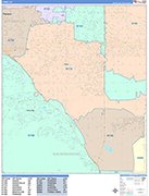 Chino  Wall Map Color Cast Style