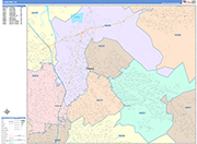 Concord  Wall Map Color Cast Style