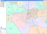 Corona  Wall Map Color Cast Style