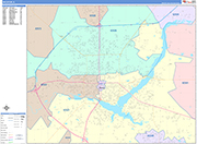 Decatur  Wall Map Color Cast Style