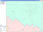 Delano  Wall Map Color Cast Style