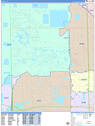 Doral  Wall Map Color Cast Style