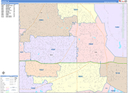 Euless  Wall Map Color Cast Style