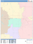 Fargo  Wall Map Color Cast Style