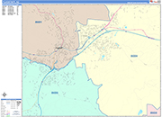 Flagstaff Wall Map Color Cast Style