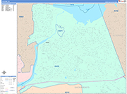 Folsom  Wall Map Color Cast Style