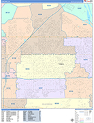 Fontana  Wall Map Color Cast Style