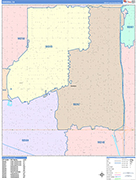 Gardena  Wall Map Color Cast Style