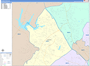 Germantown  Wall Map Color Cast Style