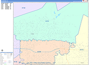 Glendora  Wall Map Color Cast Style