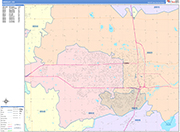Greeley  Wall Map Color Cast Style