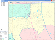 Greenwood  Wall Map Color Cast Style