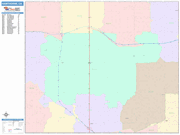 Hawthorne Wall Map Color Cast Style