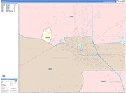 Helena  Wall Map Color Cast Style