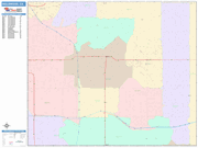 Inglewood Wall Map Color Cast Style