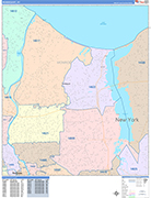 Irondequoit  Wall Map Color Cast Style