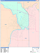 Janesville  Wall Map Color Cast Style