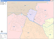 Killeen  Wall Map Color Cast Style