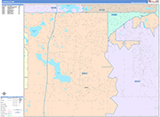 Lakeville  Wall Map Color Cast Style