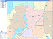 Lakewood Wall Map Color Cast Style