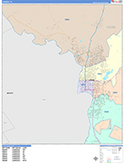 Laredo  Wall Map Color Cast Style