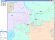 Lawrence  Wall Map Color Cast Style